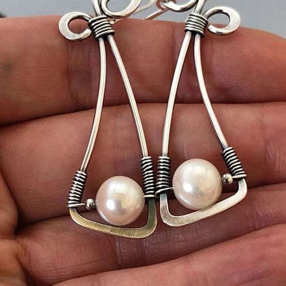 Faux Pearl Bohemian Fashion Earrings - Picture 6 of 7